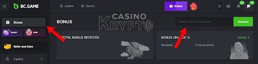 bc game casino Claim bonus code