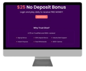 trustdice 25$ no deposit bonus