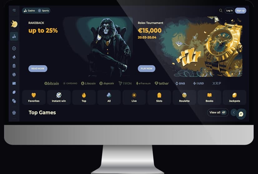 cryptoleo casino mockup