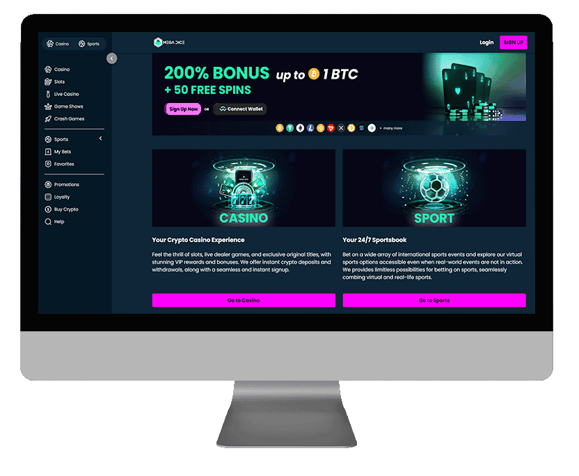 MegaDice casino crypto